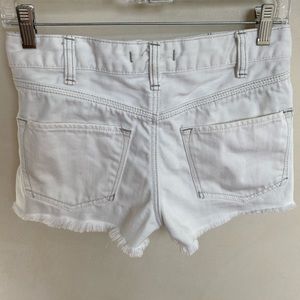 White Free People Cutoffs